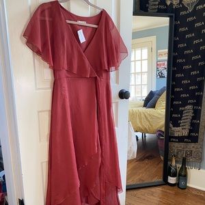 Red Multi-Layer Maxi Dress